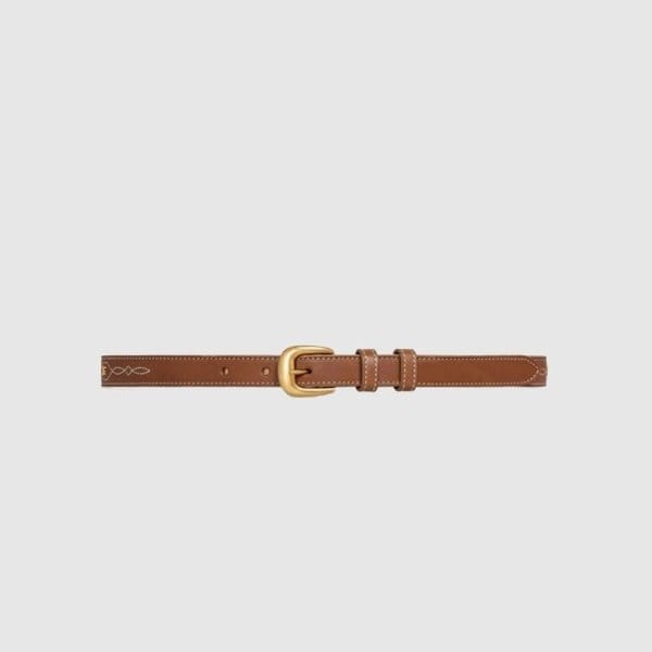 CELINE 셀린느 빈티지 카프스킨 자수 웨스턴 벨트 45BBO3 2COLOR