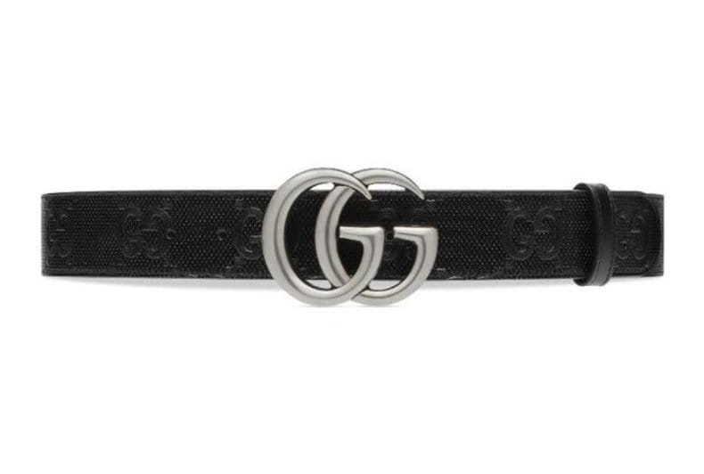 GUCCI 구찌 GG 마몽 엠보스 레더 벨트 3COLOR