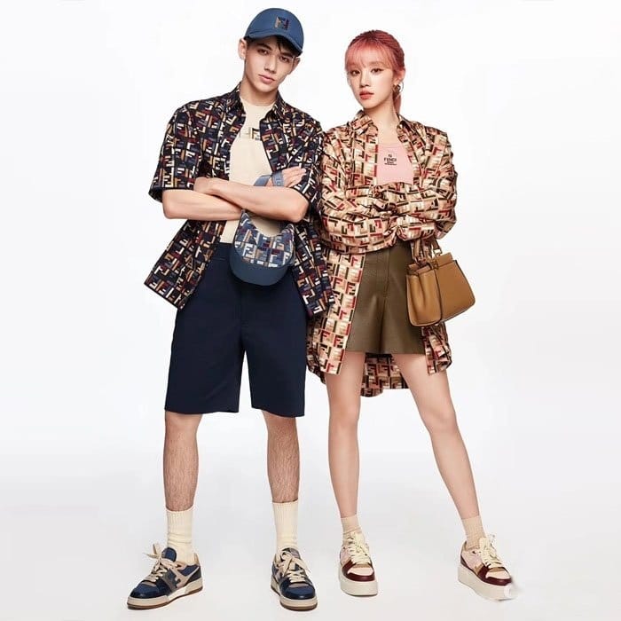 FENDI 펜디 남녀공용 매치 FF 스니커즈