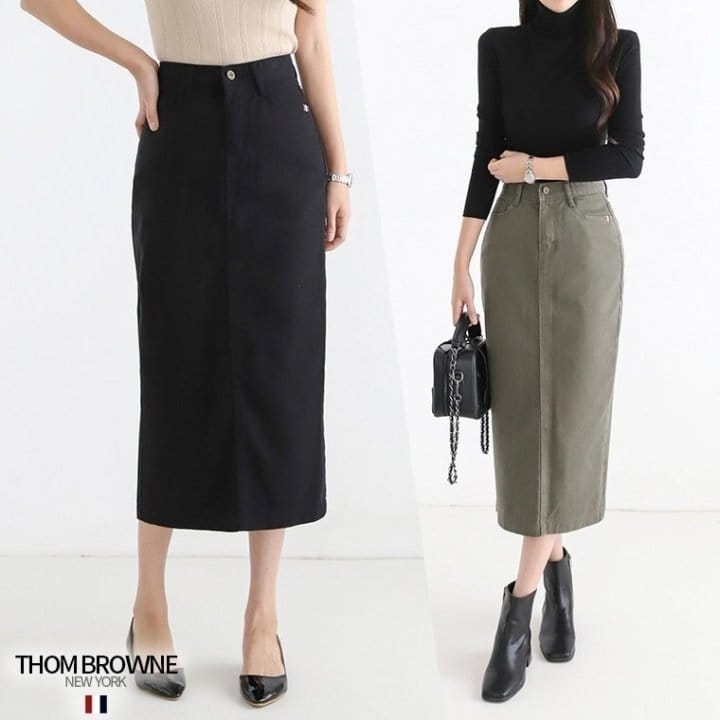 THOM BROWNE 톰브라운 롱 스커트