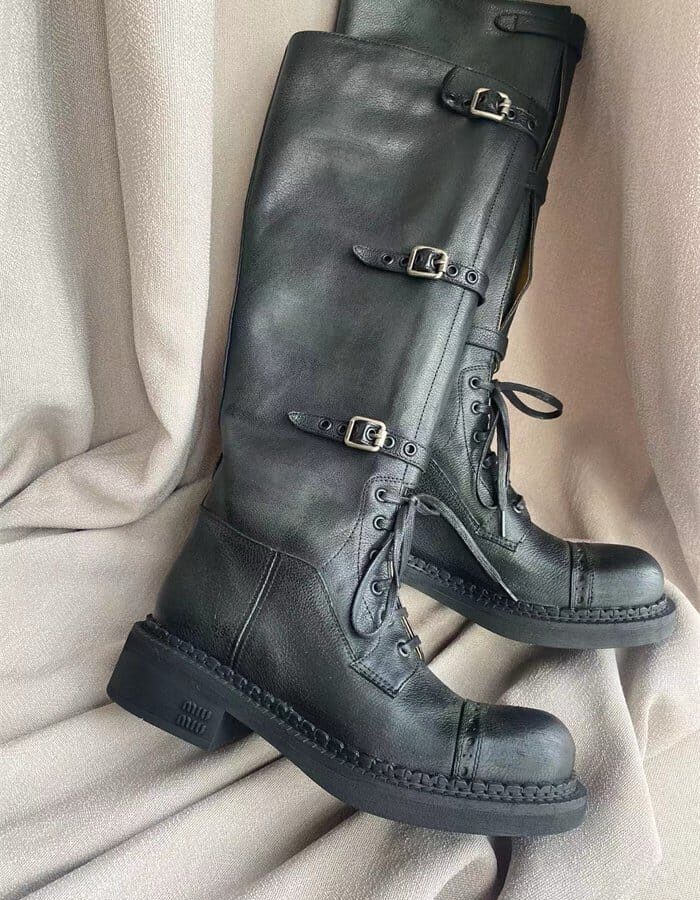 MIUMIU 미우미우 여성용 부츠 M62293-1 2024/신상 블랙,브라운 2color