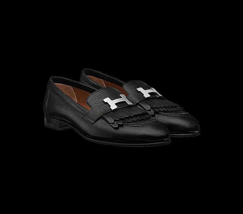 HERMES 에르메스 H 튈르리 블로퍼 단화 블랙