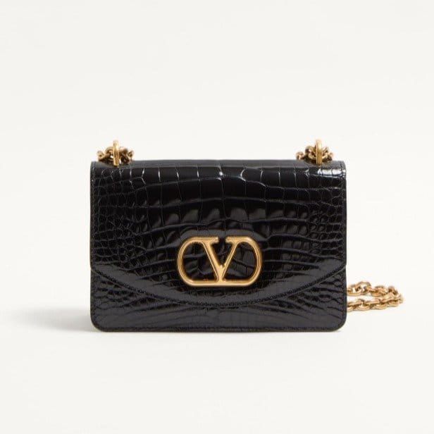 VALENTINO 발렌티노 가라바니 베인 크로커다일 레더 스몰 숄더백 2COLOR