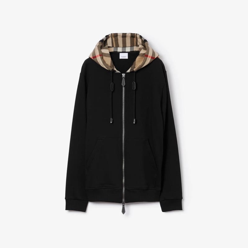 BURBERRY 버버리 008 체크 코튼 블렌드 후드집업