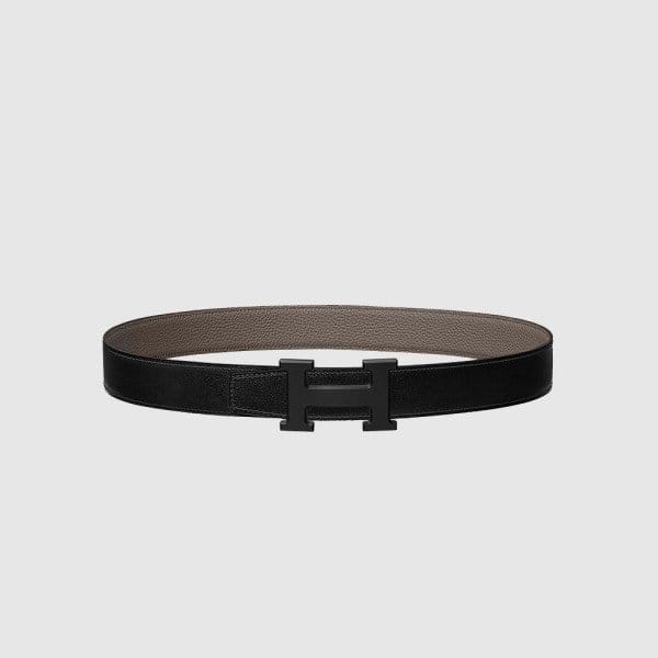 HERMES 에르메스 H 벨트 버클 리버서블 가죽 스트랩