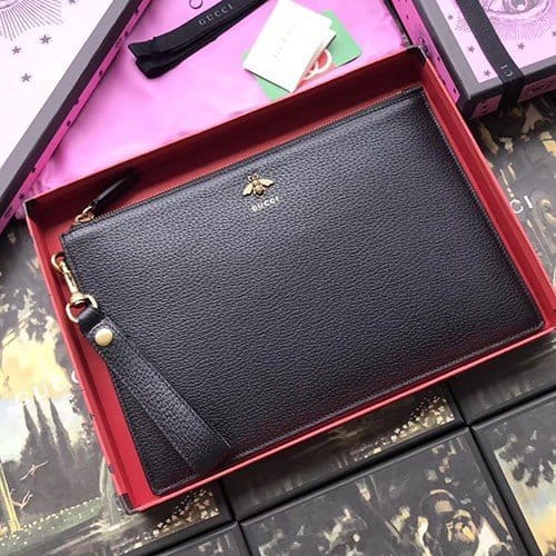 GUCCI 구찌 18FW 애니멀리어 가죽 클러치 523684